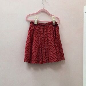 NWT Pink Chicken kids red heart pattern skirt